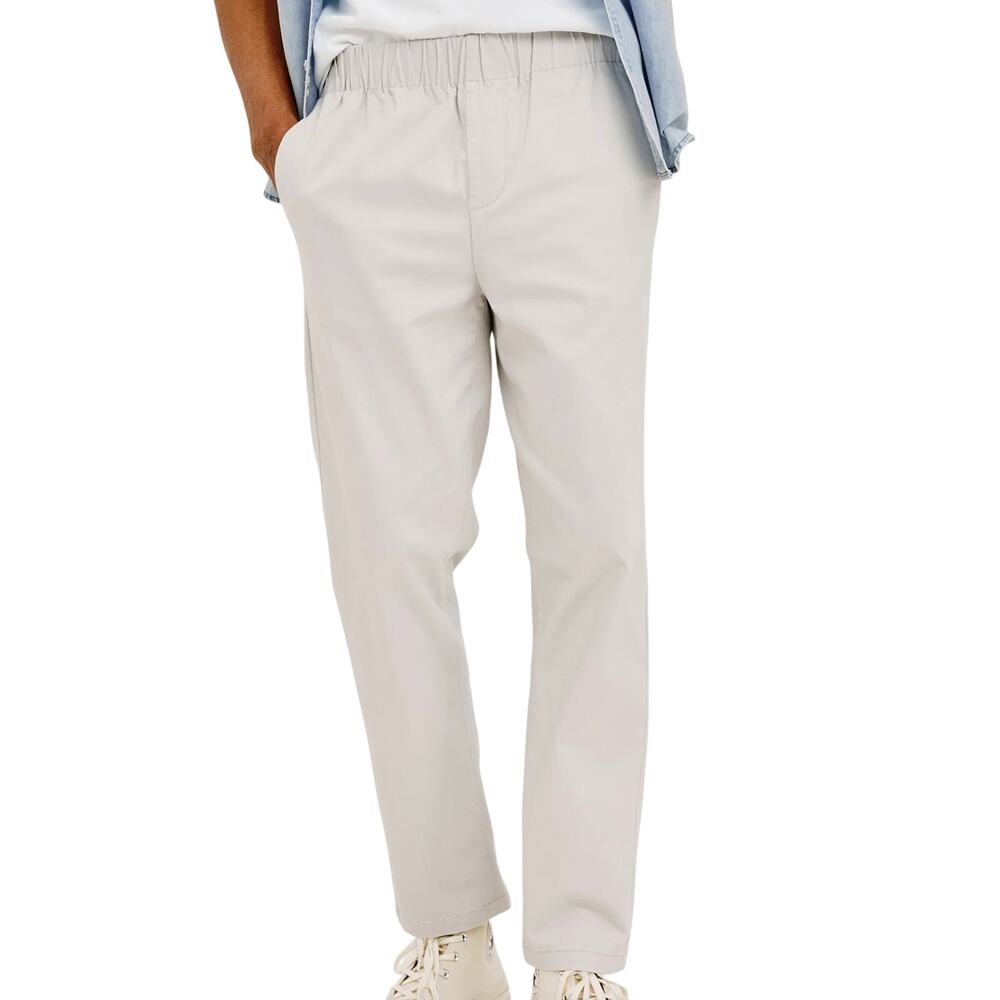 Rails Men's Julian Natural Cotton Relaxed Slim Elastic Waist Straight Leg Pants